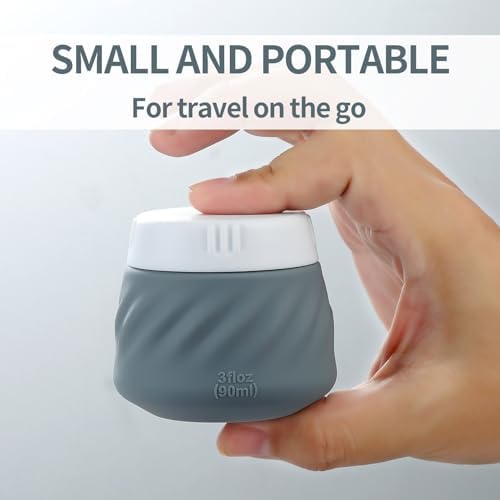 Gemice Silicone Cream Jars TSA Approved Travel Size Containers with Clear Bag, Leak-proof Travel Accessories with Lid for Cosmetic Face Body Hand Cream (4 Pack) - Image 2