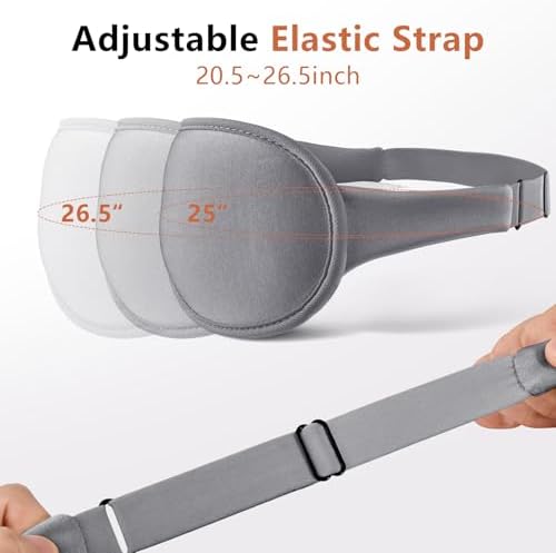 Sleep Mask for Side Sleeper Women Men, Eye Mask for Sleeping Light Blocking, 3D Contoured Cup Sleeping Mask, Soft Breathable Sleep Eye Mask with Adjustable Elastic Strap for Travel - Image 3