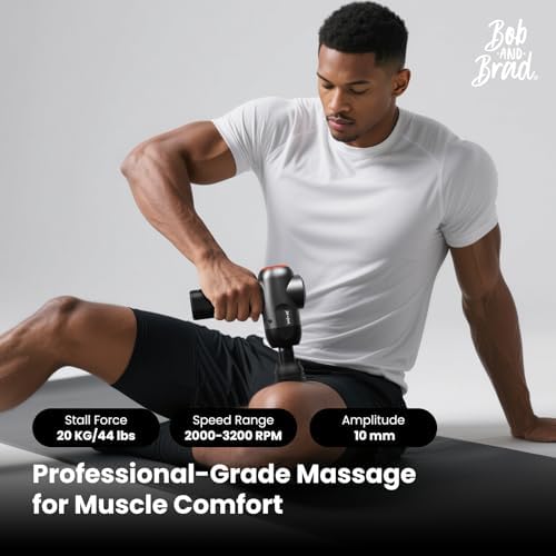 BOB AND BRAD C2 Massage Gun, FSA Eligible & HSA Approved Deep Tissue Percussion Massager Gun, Muscle Massager with 5 Speeds and 5 Heads, Electric Back Massagers for Professional Athletes Home Gym - Image 2