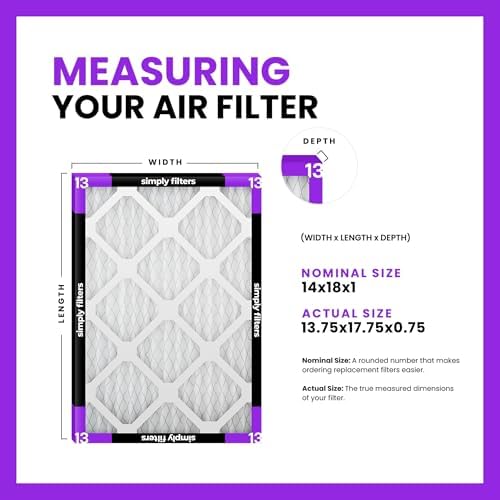 Simply Filters 14x18x1 MERV 13, MPR 1500 Air Filter (6 Pack) - Actual Size: 13.75"x17.75"x0.75" HVAC, AC Furnace Filter - Image 2