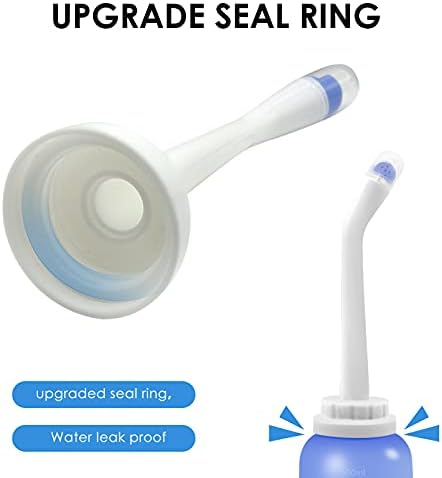 Peri Bottle Postpartum, RUFCRIL 2-Pack 500ml Bidet Bottle, Upside Down Peri Bottle, Boilable TPE, Travel Bag, for Perineal Care, Hemorrhoid Care, Feminine Cleansing & Baby (Blue) - Image 4