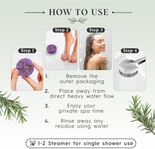 SWCANDY Rosemary Shower Steamers 8 Pack, Home Spa Self Care - Image 7