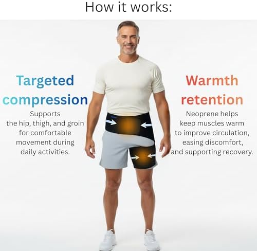 ROXOFIT Hip Brace for Sciatica Pain Relief, Thigh, Hamstring, Groin Pull - Compression Support Wrap Sleeve for Sciatic Nerve, SI Joint, Hip Bursitis, Pulled Muscles for Men, Women - Image 2