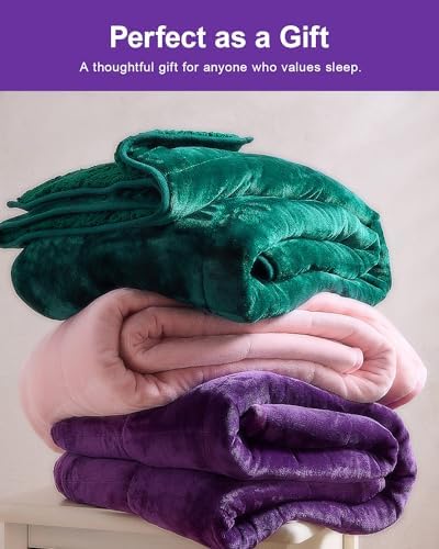Ultra Soft Sherpa Weighted Blanket for Adults, 48"x72" 15lbs Heavy Blankets - Image 5