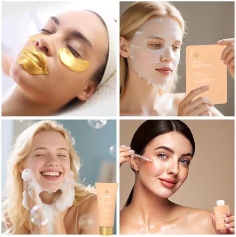 Gifts for Women, 35 Pcs Home Spa Gift Basket, Hydrating Face Skin Care Set - Image 5