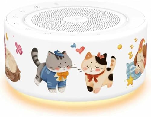 Kipcush White Noise Machine for Baby & Adults, Sleep Sound Machine with 30 Soothing Sounds, 8-Color Night Light, Memory Function, White Noise for Sleeping, Nursery, Office, Travel, Relaxation by Kipcush%C2%AE