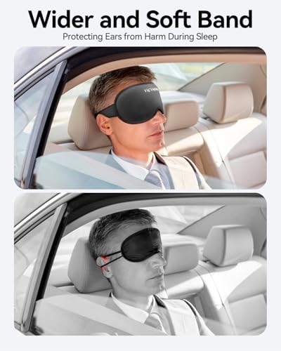 FACEMOON Sleep Mask for Men & Women – 3D Weighted Design, 100% Blackout, Extension Sleep Protector – Perfect for Airplane Travel, Camping, Road Trips & Long Flights, Contoured Eye Cover - Image 6