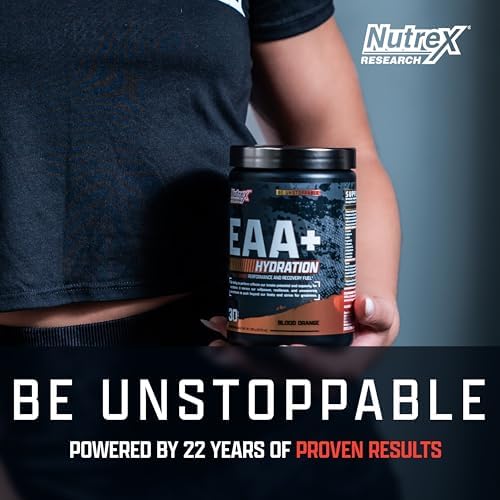 Nutrex Research EAA Hydration | EAAs + BCAAs Powder | Muscle Recovery, Strength, Muscle Building, Endurance | 8G Essential Amino Acids + Electrolytes | Blood Orange Flavor 30 Serving - Image 6