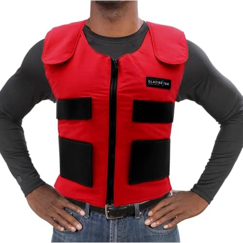 Glacier Tek Cool Vest Personal Cooling, 59 Degrees for 2.5 hours 8 Cool Packs, Recharge in 30 Minutes by GlacierTek