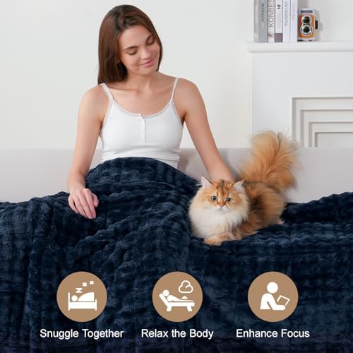 Cottonblue Weighted Blanket 15lbs for Adults Queen Size 60"x80" Soft Sherpa - Image 2