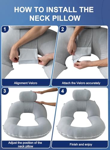 INSEN Reading Pillow, Back Pillow for Sitting in Bed and Couch, Gaming Pillow for Adults, Sit Up Support for Bed - Image 6
