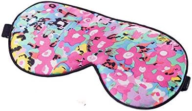 Tim & Tina Silk Sleep Mask for Women Men Comfortable Blindfold Eye Mask with Adjustable Strap for Travel Yoga Nap Shift Work (Colorful Flowers) by TimTina