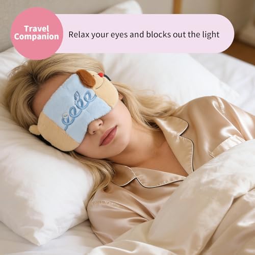 PERFECTSIGHT Sleep Eye Masks, Cute Sleep Eye Cover Lightweight Adjustable Eyeshade Mask Cover for Women Men Sleep Travel Nap, Fish Dachshund - Image 2