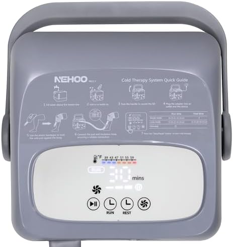 NEHOO Cold Therapy Ice Machine, Pain Relief for Post-Surgery Recovery, Programmable Compression Cryotherapy, Universal Pad for Knee, Shoulder, Ankle, Hip and Elbow, Including 4 Adjustable Straps - Image 3