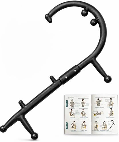 Trigger Point Massage Cane for Back Neck Shoulder and Full Body Deep Tissue Massage Hook for Muscle Knots, Ergonomic Self Massage Tool for Hard-to-Reach Areas, Lightweight Portable, FSA-HSA Eligible by Melonsun
