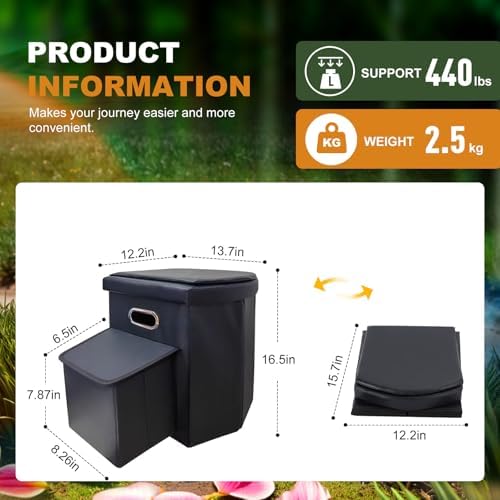 Ann Katy XL Portable Camping Toilet for Adults,Lightweight Folding Potty - Image 2