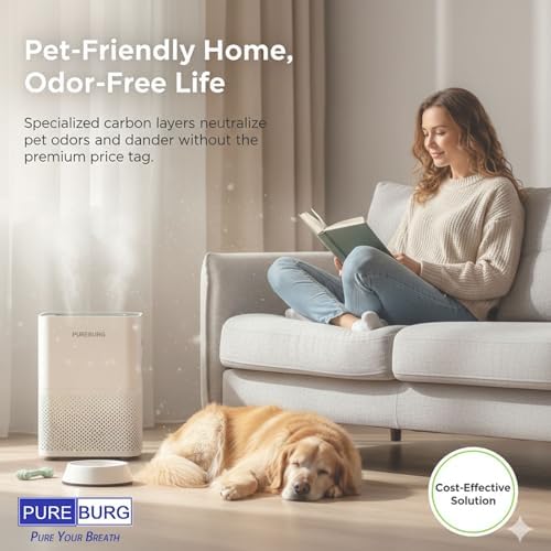 PUREBURG Replacement Filter Compatible with Broan NuTone Air Purifier Model BNAP-100, H13 True HEPA and Activated Carbon Multi-Layer Filtration, Pack of 2 - Image 6