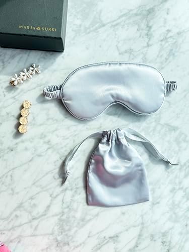 [3 Pack] QSYW Sleep Masks, Satin Eye Mask for Sleeping - Silky Eye Masks Bulk with Storage Bag & Elastic Strap,Silvery - Image 6