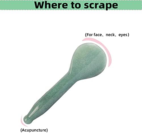 Jade Gua Sha Massage Tools Facial Tool Natural Green Gua Sha Anti Aging Facial Skin SPA for Rejuvenate Skin Anti-Wrinkle Anti Aging - Image 5