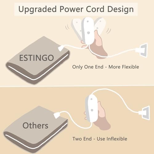 ESTINGO Electric Blanket Heated Blanket Twin Size, 62"x84" Electric Heated Blanket with 10 Hours Auto Off & 5 Heating Levels and Super Cozy Soft Sherpa for Couch & Bed, Machine Washable, Light Pink - Image 6