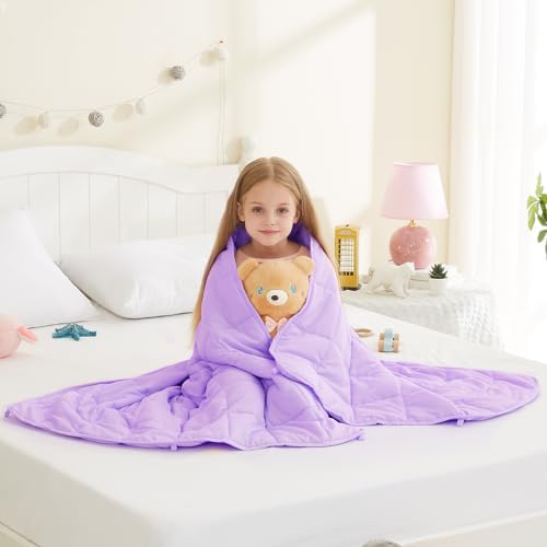 L'AGRATY Weighted Blanket - 40"x60" 10lbs Breathable Weighted Blanket Microfiber Material with Glass Beads - Image 2
