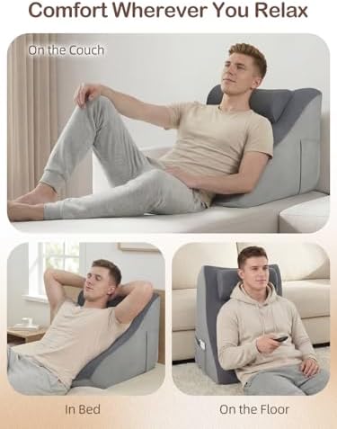 Vekkia 23.5” Back Rest Pillow, Dual-Layer Foam for Reclining and Sitting - Image 5