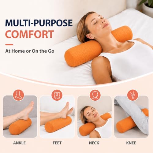 Neck Roll Pillow, Cervical Neck Pillow Bolster Pillow for Sleeping - Image 6