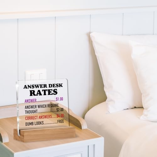 Funny Office Gifts for Coworkers, Boss Gifts, Answer Desk Rates Decor - Image 6