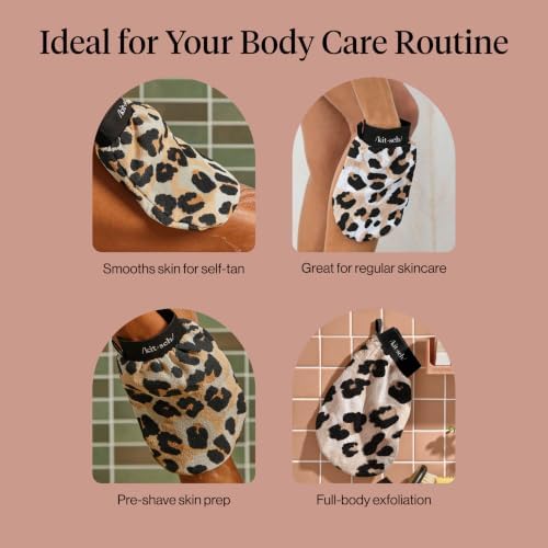 Kitsch Exfoliating Glove – Exfoliating Mitt - 1pc Leopard - Image 6
