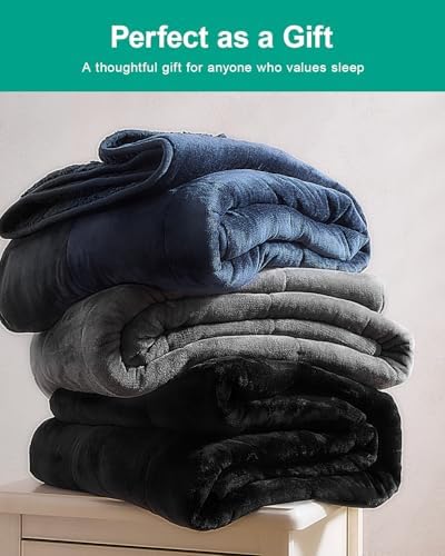 Ultra Soft Sherpa Weighted Blanket for Adults, 48"x72" 12lbs Heavy Blankets - Image 5
