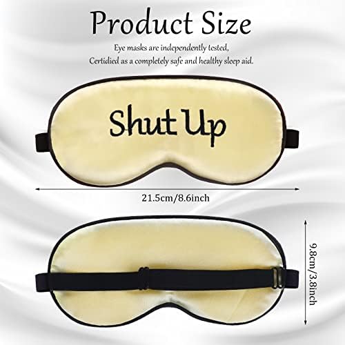 4 Pack Funny Eye Mask for Sleeping Blackout, Purple, Yellow, Blue, Pink - Image 3