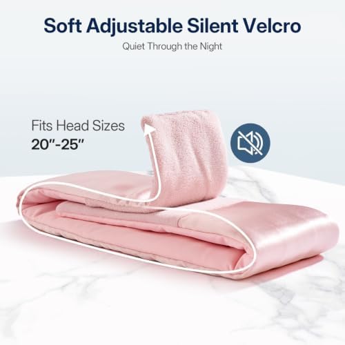 LitBear Sleep Mask for Women Men, Reversible Silk and Cooling Fabric, Pink - Image 5