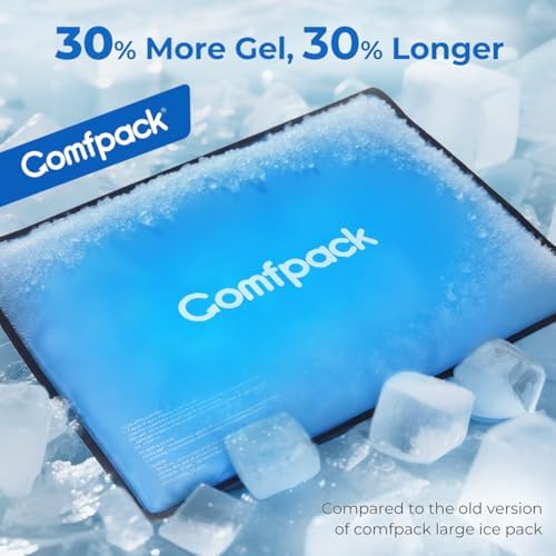 Comfpack XL Ice Pack for Injuries Reusable, 21.7 x 13 Flexible Hot Cold Pack with 3 Straps for Maximum Back and Full Body, Adjustable Cold Pack Wrap for Swelling, Bruises, Muscle Pain, Inflammation - Image 3