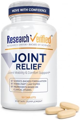 Research Verified Joint Support - Glucosamine, MSM, Turmeric, Boswellia, BioPerine - Vegan - 90 Capsules - 1 Month Supply by ResearchVerified%C2%AE