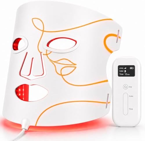 Red Light Therapy Face for Mask, 850nm NIR, Red & Blue for Home Skincare by AEPR
