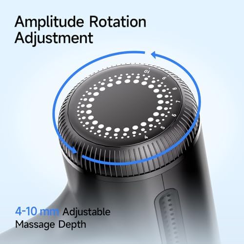 HEYCHY Mini Massage Gun Deep Tissue Muscle Massager Adjustable Depth, Black - Image 2