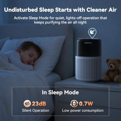 AIRROMI HEPA Air Purifier for Bedroom&Home,Pet Air Purifier for Home Pets,Removes Pet Odor,Cat Litter Smell,Dust,Smoke&Allergies,Quiet Room Air Purifier with Scents,360°Air Cleaner,A2005 White - Image 7