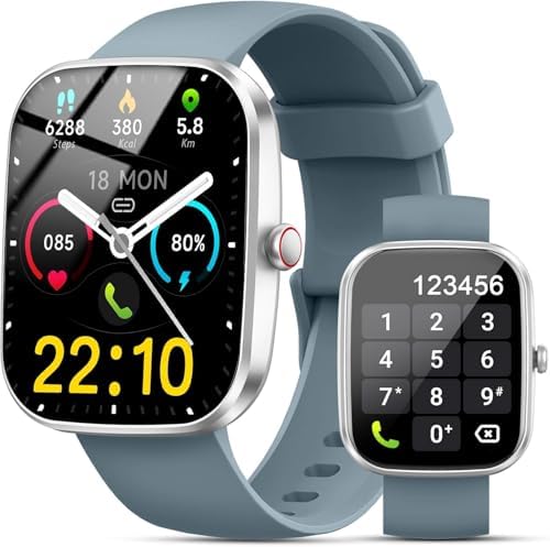 Smart Watch for Men Women (Answer/Make Call), 1.91" HD Touch Screen Smart Watch, 100+ Sports Fitness Watch, Heart Rate/Sleep/SpO2 Monitor/Pedometer, IP68 Waterproof Fitness Tracker for Android iOS. by UAUE