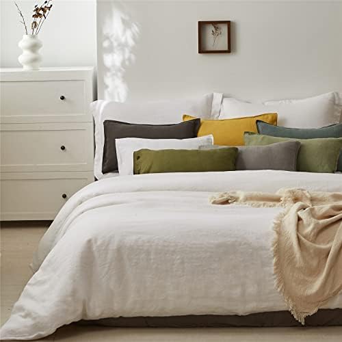 Simple&Opulence 100% Linen Lumbar Pillow Cover 12 x 20 Inches Set of 2 Rectangular Decorative Throw Cushion Cover for Couch Sofa Bed Living Room Office Soft Breathable Farmhouse - Dark Grey - Image 6