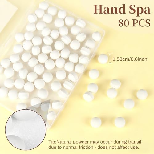 Manicure Spa Balls 8oz - Moisturizing Nail Soak Tablet, Milk & Honey - Image 2
