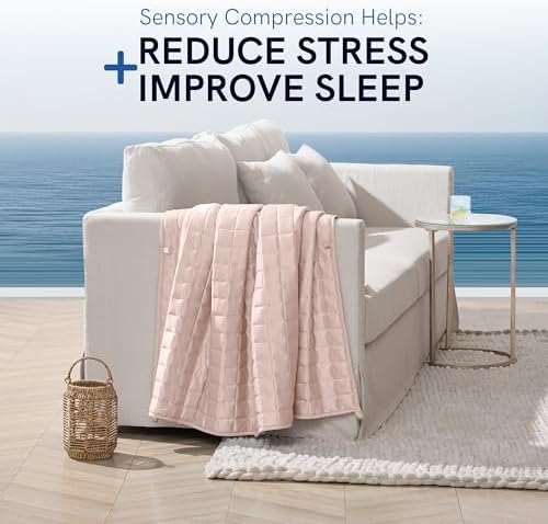 YnM Cooling Weighted Blanket for Adults, 40lbs Heavy Bed Throw Comforter with 100% PE Fabric, Ideal for Hot Sleepers or Summer Days(88x104 Inches for Queen/King Bed, 40 Pounds, Pink) - Image 2