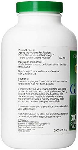 VetriScience GlycoFlex Classic 600 MG Green Lipped Mussel Supplement for Dogs – Joint and Ligament Support with Natural Omega-3s, Glucosamine, Chondroitin, and Zinc - Image 3