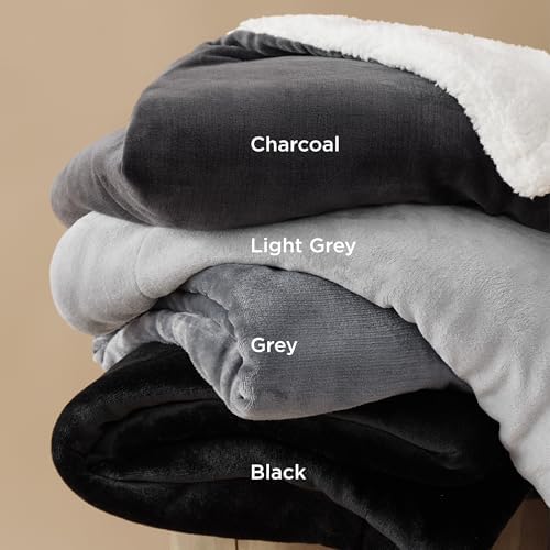 Bedsure GentleSoft Sherpa Fleece Throw Blanket for Couch, Non-Heated, Thick and Warm Throw for Women and Men, Soft Fuzzy Plush Blanket for Winter, Light Grey, 50x60 Inches - Image 5