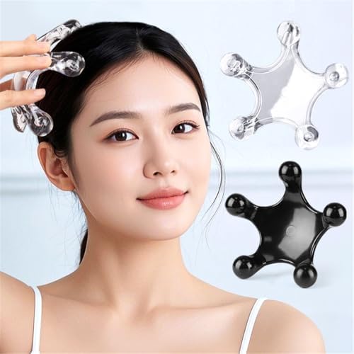Trigger Point Massage Tools, 2 Pcs 5 Point Deep Tissue Manual Massager Handheld Body Massagers, Handheld Palm Pressure Point Massage Tool for Neck Shoulder Back Muscle Pain Relief (Transparent) - Image 5