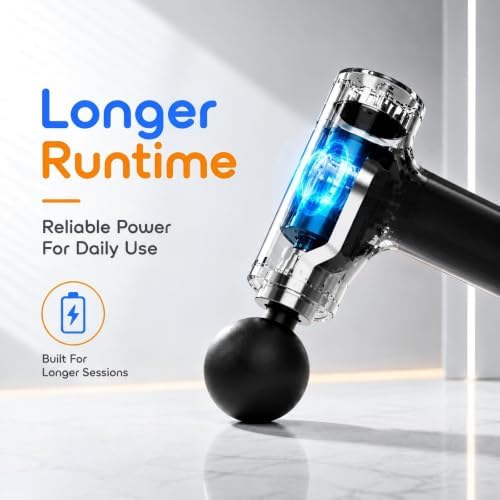 Massage Gun with Wide-Coverage Head, Comfortable Massage for Home & Travel - Image 4