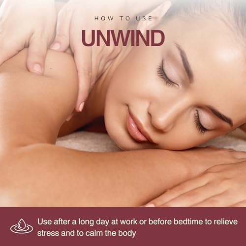 Unwind Massage Oil with Rosehip,Apricot & Vitamin E by |Scented with Pure Essential Oils only|Silky,Relaxing & Nourishing|Ideal for Date Nights||16.9 fl oz (500ml) - Image 7