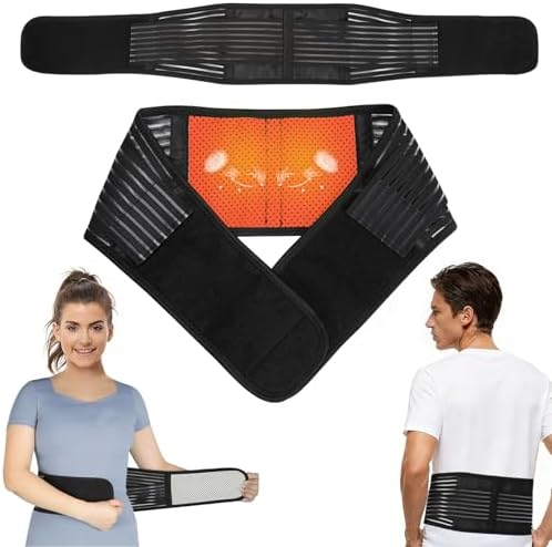 Back Support with Magnet, Tourmaline Back Brace for Lower Pain Relief,Magnetic Back Support Belt for Men & Women, Self Heating & Soothing Lumbar Support Belt For Herniated Disc and Sciatic by KkaFFeHealth