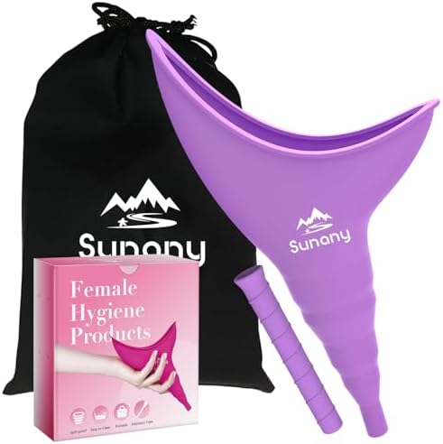 Female Urination Device, Reusable Female Urinal Silicone Women Pee Funnel | Women to Pee Standing Up, The Perfect Companion for Camping,Travel travel outdoor, folds compact, easy rinse by Sunany