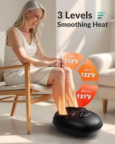 Snailax Shiatsu Foot Massager with Heat, Compression, Rolling, FSA Eligible - Image 2