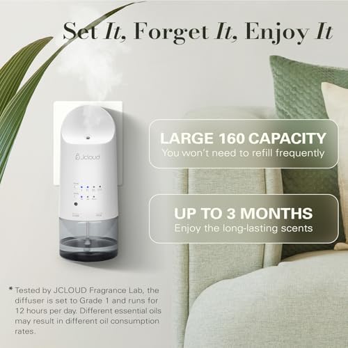 JCLOUD Waterless Plug in Scent Diffuser Starter Kit for Large Room, White - Image 5